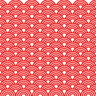 中秋海浪纹红色