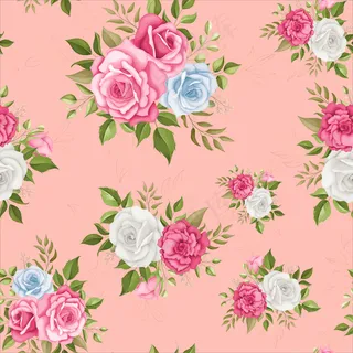 美丽的花朵无缝图案