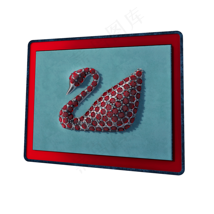 精致水晶天鹅png图