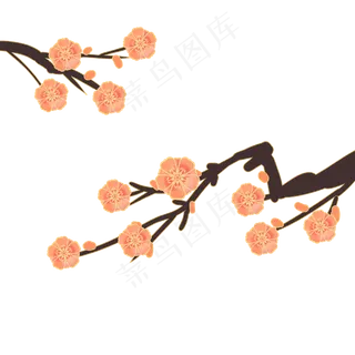 国潮梅花冬梅花枝