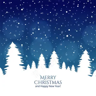 圣诞树和新年贺卡