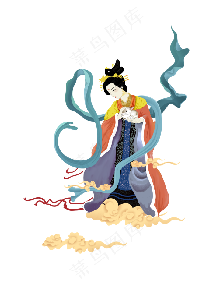传统古典的嫦娥(3508X4961(DPI:300))psd模版下载
