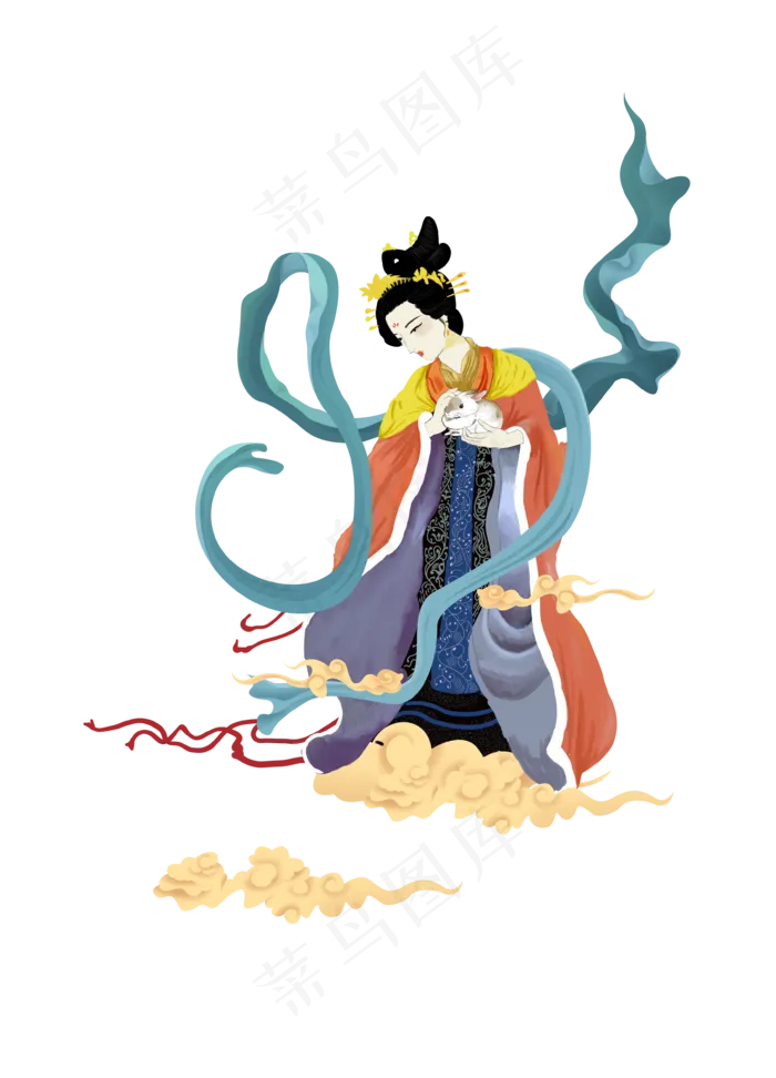 传统古典的嫦娥(3508X4961(DPI:300))psd模版下载