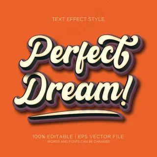 完美的梦想！文本效果