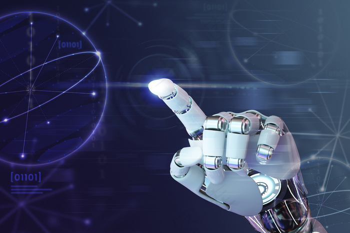 机器人手手指，ai 背景技术图形