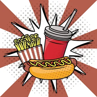 美味快餐波普艺术风格