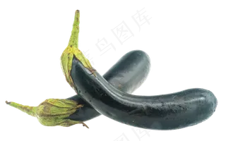两个长茄子蔬菜