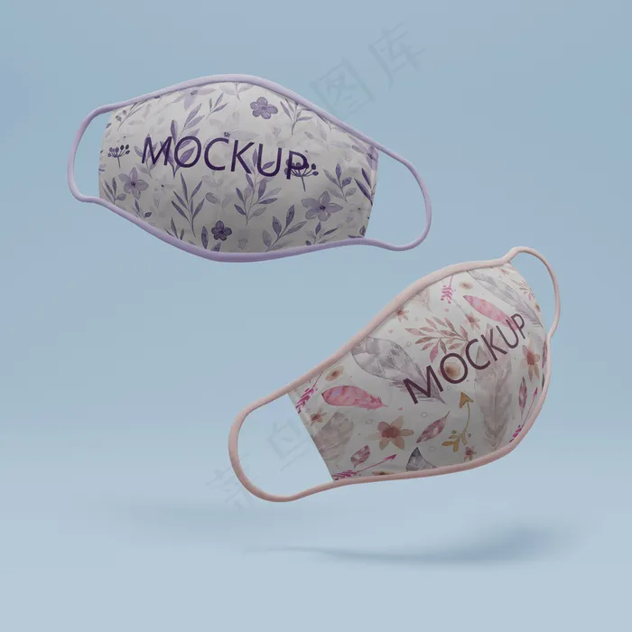 带模型样机概念的手工面具psd模版下载