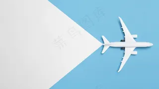 顶视图无需飞机度假概念
