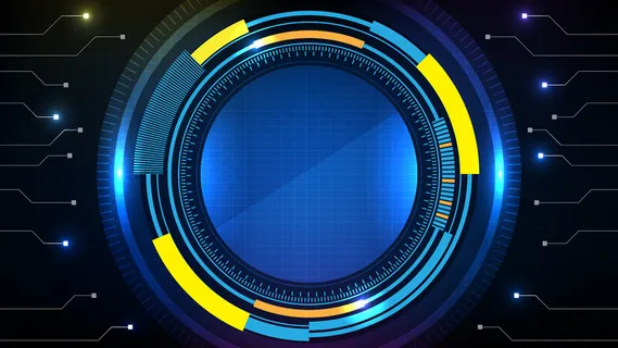 圆形界面科幻框架hud ui集合的抽象未来背景