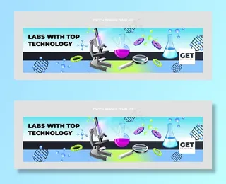 等距科学抽搐横幅banner