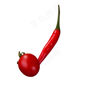 红色辣椒西红柿元素