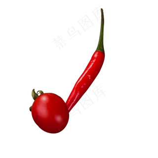 红色辣椒西红柿元素