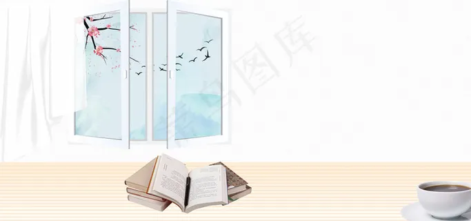 12月你好小清新窗外雪花banner