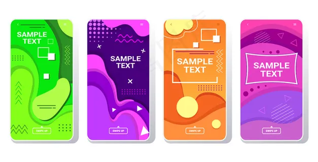设置网页模板动态彩色渐变抽象横幅banner流动液体形状流体彩色智能手机屏幕收集在线手机app移动应用孟菲斯风格水平 设置网页模板动态彩色渐变抽象横幅banner流动液体形状流体彩色智能手机屏幕收集在线手机app移动应用孟菲斯风格水平