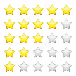 评级是孤立的。设计元素矢量图。