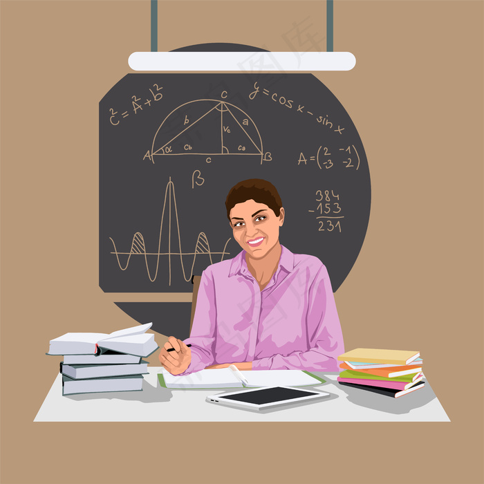 数学老师eps,ai矢量模版下载