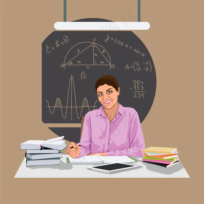 数学老师eps,ai矢量模版下载