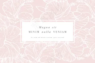 复古木槿花卡片。花环。花店的花架和标签设计。夏日花朵玫瑰贺卡。化妆品包装的花卉背景。