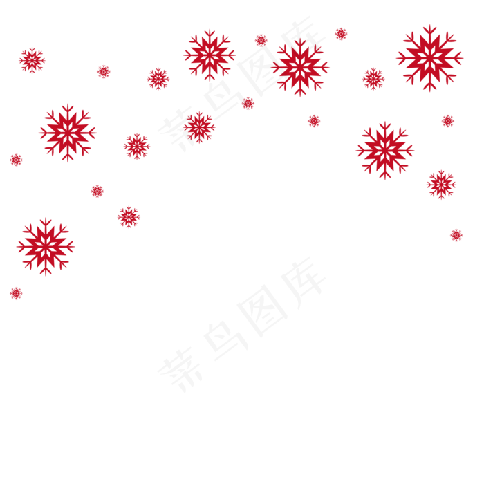 红色雪花圣诞元旦双节钜惠(3000X3000(DPI:300))ai矢量模版下载