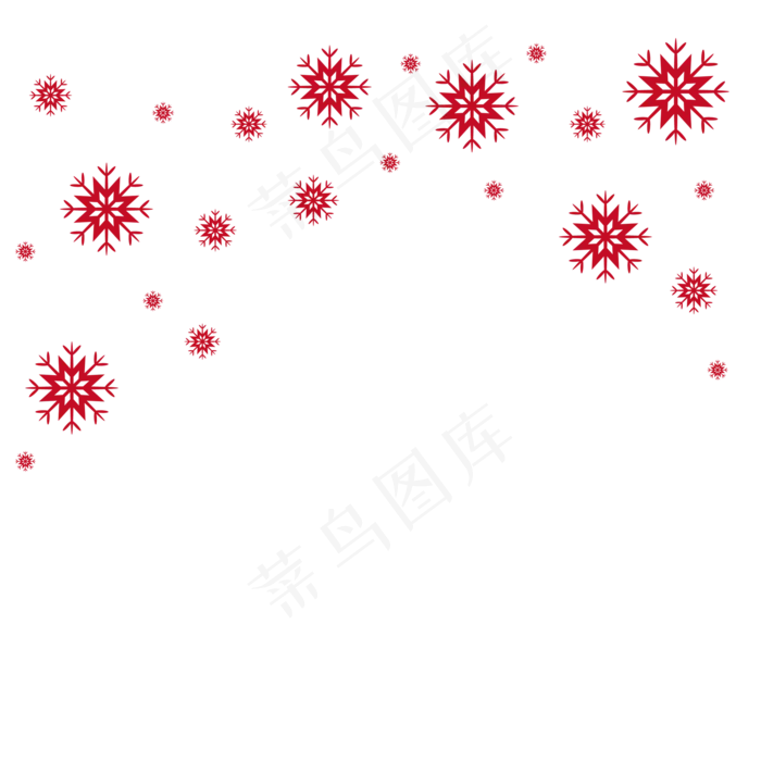 红色雪花圣诞元旦双节钜惠(3000X3000(DPI:300))ai矢量模版下载