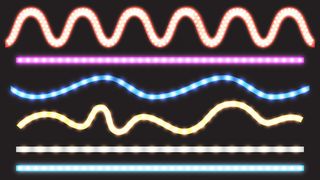 带霓虹灯效果的led条向量集