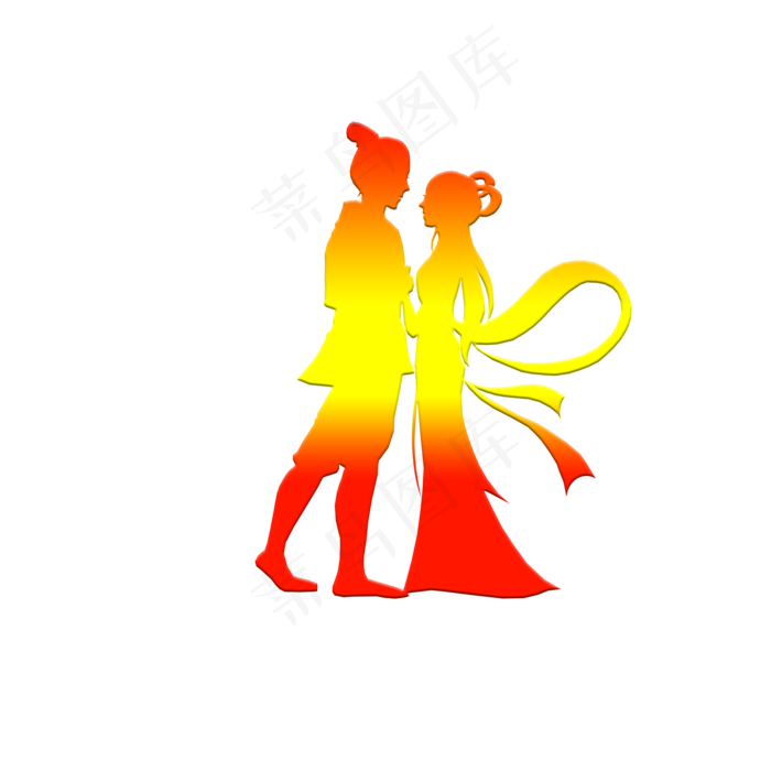 牛郎织女七夕情人节(2000X2000(DPI:300))psd模版下载