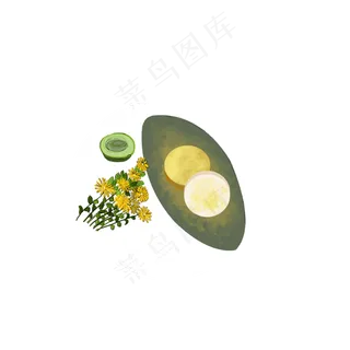 中秋节月饼菊花