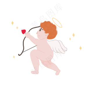七夕情人节爱神丘比特商用元素