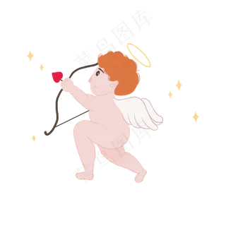 七夕情人节爱神丘比特商用元素