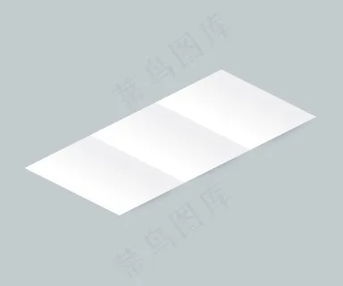 空白白色三折页小册子活页写实插图 空白白色三折页小册子活页写实插图