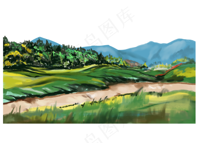 秋天山林景观风景