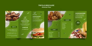 美国食品三折页小册子