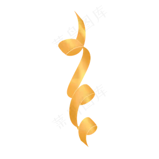 金黄色精致丝带飘带彩带