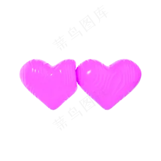 七夕节紫色碰撞的爱心装饰 七夕节紫色碰撞的爱心装饰