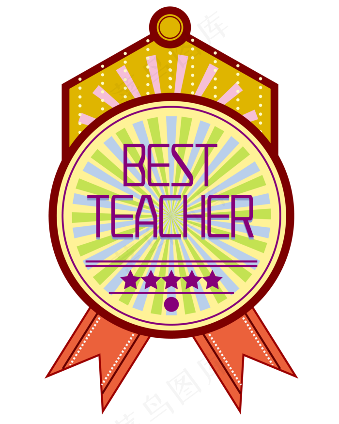 创意教师节胸章