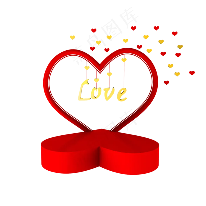 立体电商展台素材(2500X2500(DPI:299))psd模版下载