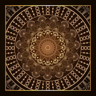 带有金色曼荼罗的曼荼罗背景