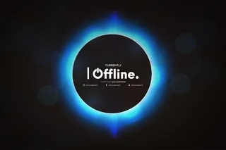 离线抽搐横幅banner与抽象波模板