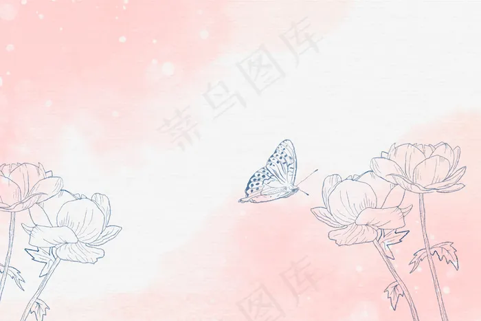 水彩花卉背景eps,ai矢量模版下载