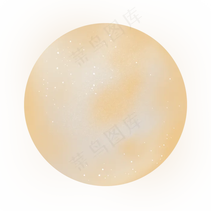 黄色圆形七夕月亮(2000X2000(DPI:300))psd模版下载