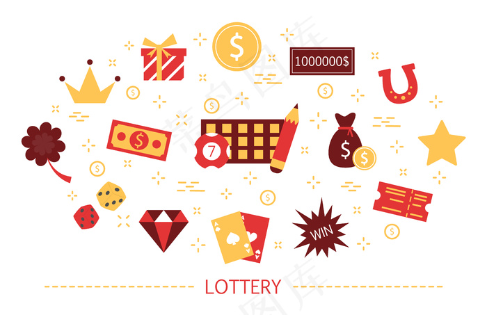 彩票概念。赌博和宾果游戏。玩游戏