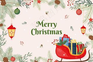 平面设计中的圣诞背景