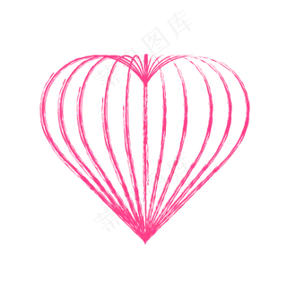粉色墨迹爱心形状