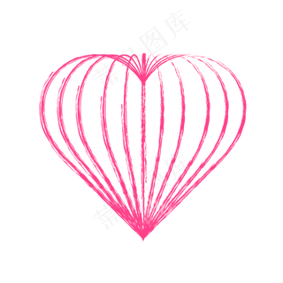粉色墨迹爱心形状