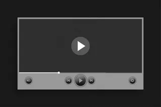 灰色视频媒体播放器条模板