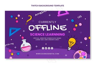 手绘科学抽搐背景