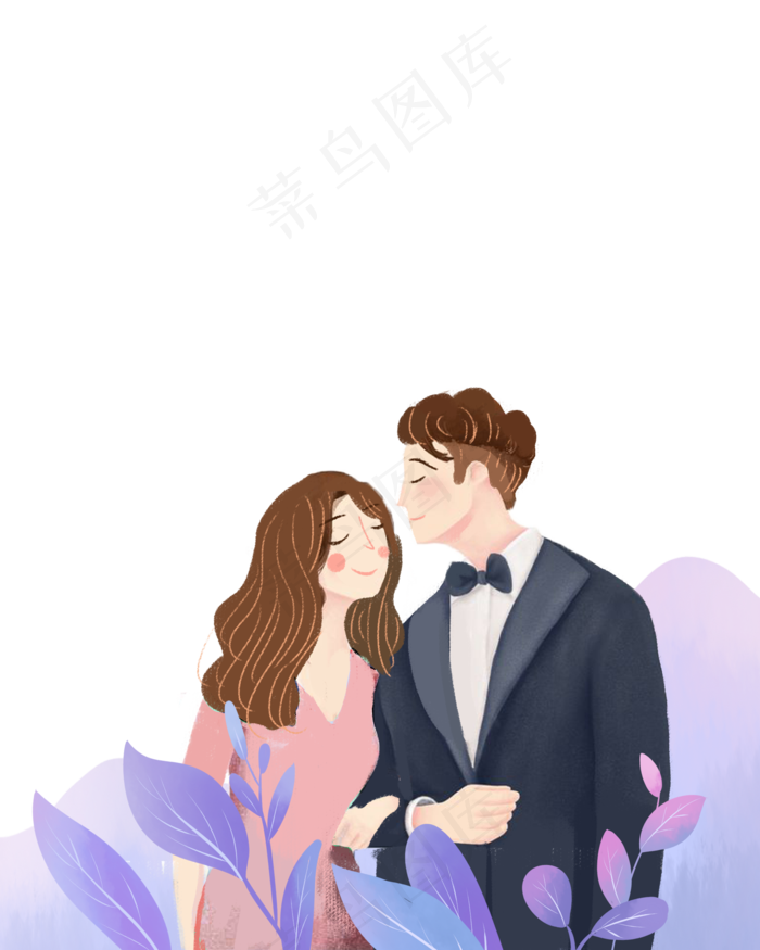 七夕情人节浪漫情侣婚纱照素材(2000X2500(DPI:300))psd模版下载