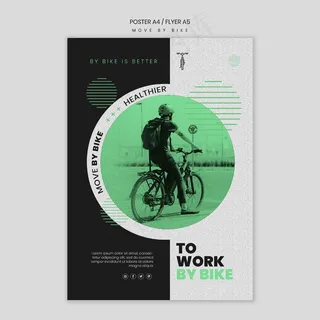 自行车运动宣传单,DM传单模板