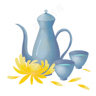 重阳节菊花白酒酒壶